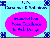 CJ's Award for Web Design Excellence